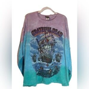 Grateful Dead Tie-Dye Long Sleeve Shirt - Purple and Blue. Size 2X Unisex